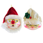 De Carlini Italian Ornaments 5.50In Kringle Couple, Glass, Mr. Mrs. Santa Claus Bn396bn388v1wf (62707)