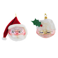 (62708) De Carlini Italian Ornaments A Pair Of Merry Mates, 5.50 Inch, Mr. Mrs. Santa Claus Bn396bn388v2wf