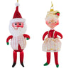 (62709) De Carlini Italian Ornaments Nick & Nancy Claus, 6.00 Inch, Mr. Mrs. Santa Christmas Bn320bn321wf