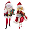 (62710) De Carlini Italian Ornaments Ringing In The Holidays, 7.00 Inch, Mr. Mrs. Santa Christmas Bn413bn412wf