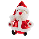 62711 - De Carlini Italian Ornaments 5.25In Sittin' Chubby Claus, Glass, Hang Or Sit Christmas Bn361wf5in