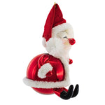 De Carlini Italian Ornaments Lrg Sittin' Chubby Claus - - SBKGifts.com