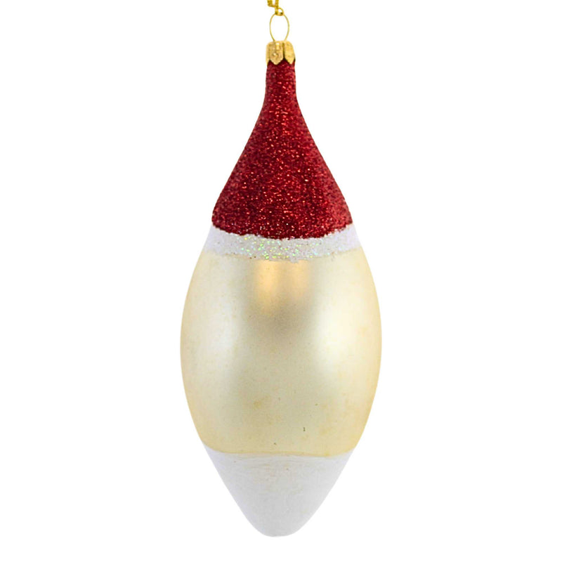 De Carlini Italian Ornaments Oblong Santa Face - - SBKGifts.com