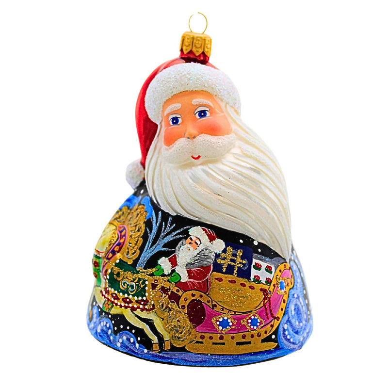 5.00 Inch Santa With A Landscape 9149102 (62722)