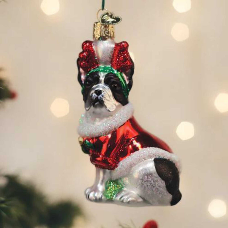 Old World Christmas Holiday French Bulldog - - SBKGifts.com