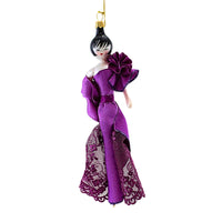 (62754) De Carlini Italian Ornaments Alexandra In Elegant Purple Dress, 7.00 Inch, Shopping Diva Fashion Do7852