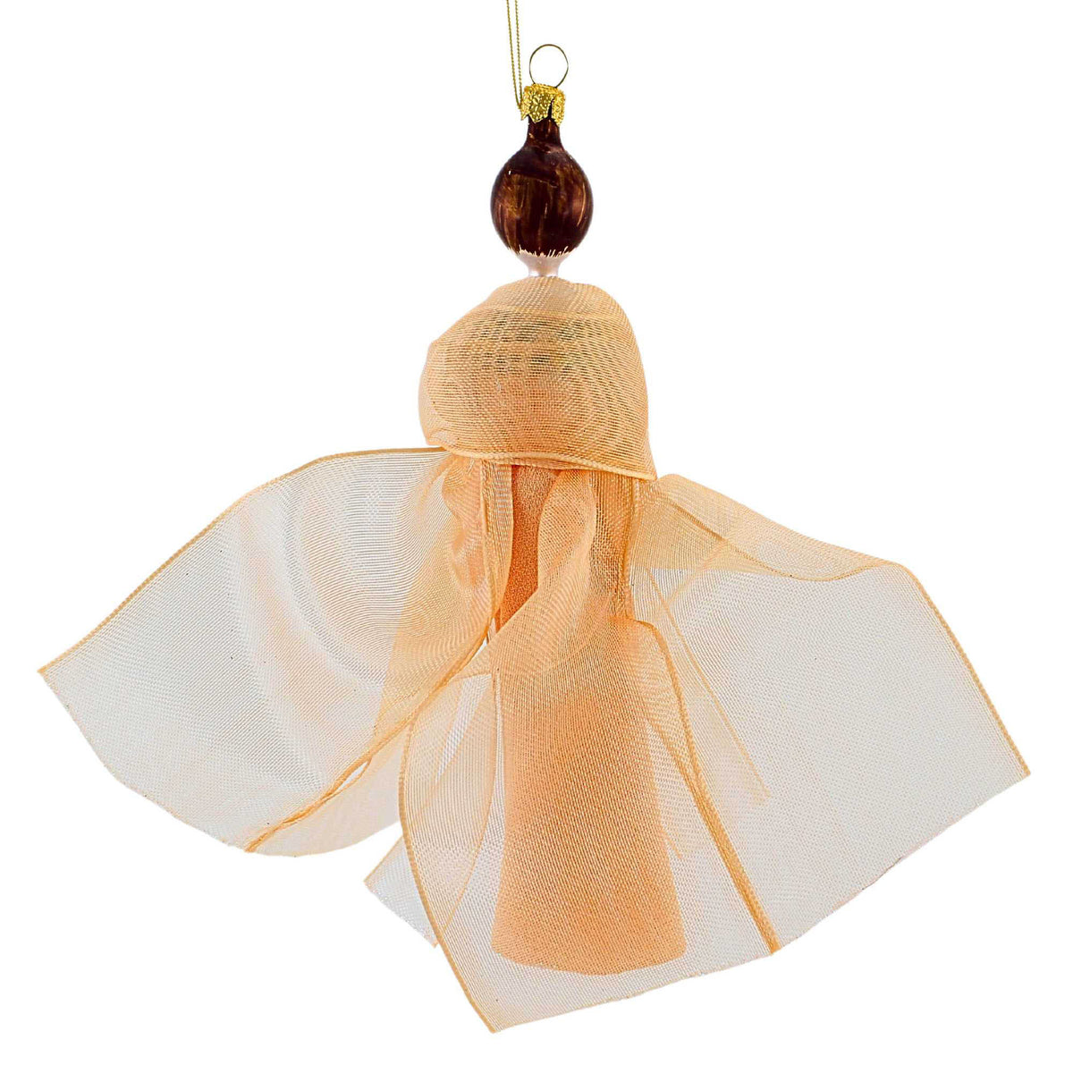 De Carlini Italian Ornaments Raquel In Sherbet Ballgown Dress - - SBKGifts.com