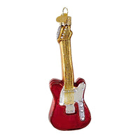 (62769) Old World Christmas Red Electric Guitar, 4.75 Inch, Music Gibson Fender Instrument 38057