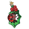 (62773) Old World Christmas Holly Ladybug, 4.00 Inch, Symbol Of Luck Berries 12708