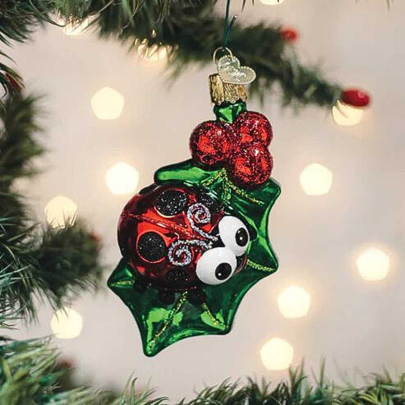 Old World Christmas Holly Ladybug - - SBKGifts.com