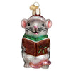 (62776) Old World Christmas Grey Caroling Mouse, 4.00 Inch, Not Creature Stirring 12625