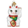 (62779) Old World Christmas Lucky Cat, 3.50 Inch, Popular Folklore Japanese Chinese 12695