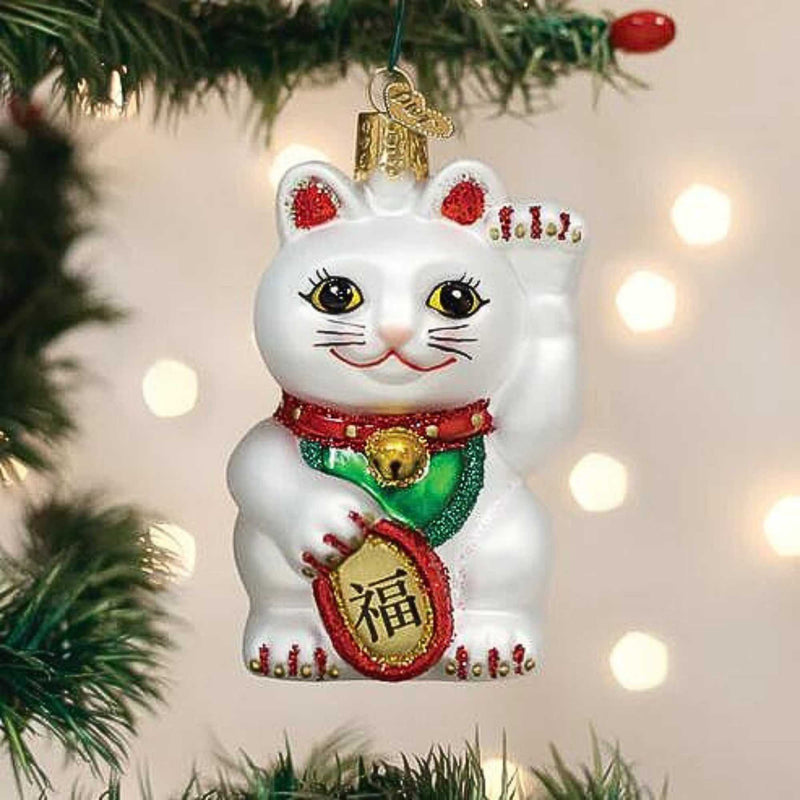 Old World Christmas Lucky Cat - - SBKGifts.com