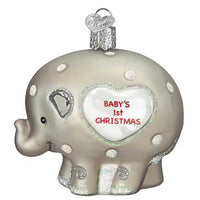 (62783) Old World Christmas Baby's 1St Elephant, 3.25 Inch, Strong Family Ties 12699