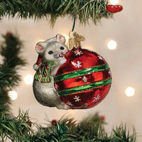 Old World Christmas Playful Christmas Mouse - - SBKGifts.com