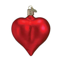 (62793) Old World Christmas Large Matte Heart, 3.00 Inch, Valentine's Day Love Christ 30014