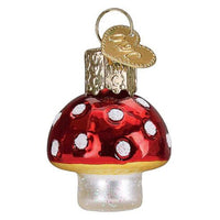 (62797) Old World Christmas Mini Lucky Mushroom, 1.50 Inch, Fungus Spores Food Source 87017