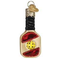 (62801) Old World Christmas Mini Pickleball Paddle, 2.50 Inch, Net Fun Social Friendly 88509