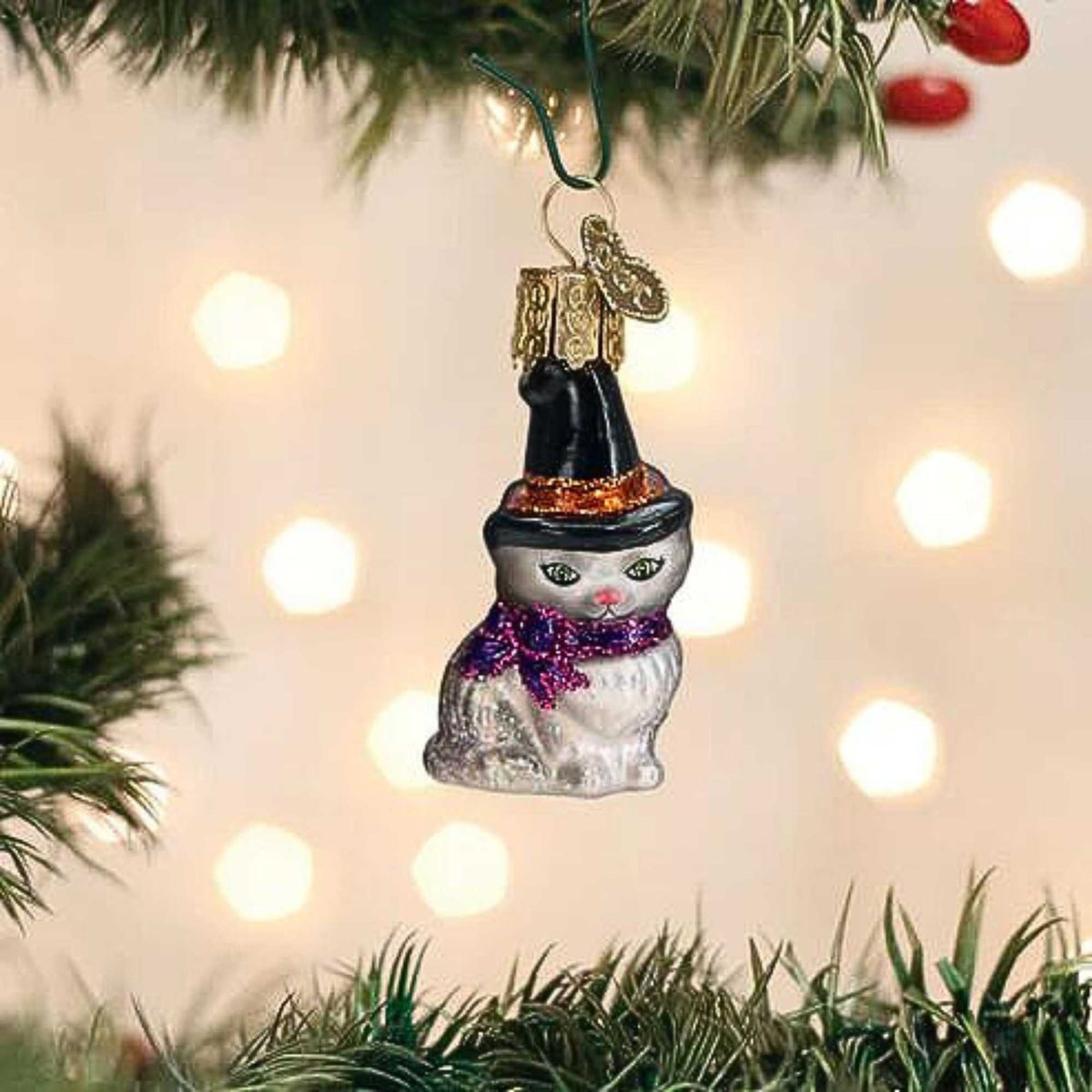 Old World Christmas Mini Witch Cat - - SBKGifts.com