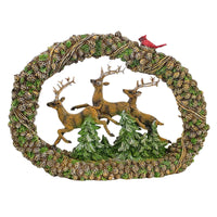 Roman Leaping Deer In Wreath - - SBKGifts.com