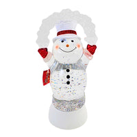 (62871) Roman Lighted Swirl Snowman, 10.00 Inch, Led Confetti Lites 137174