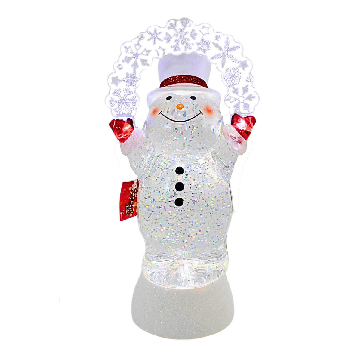 Roman Lighted Swirl Snowman - - SBKGifts.com