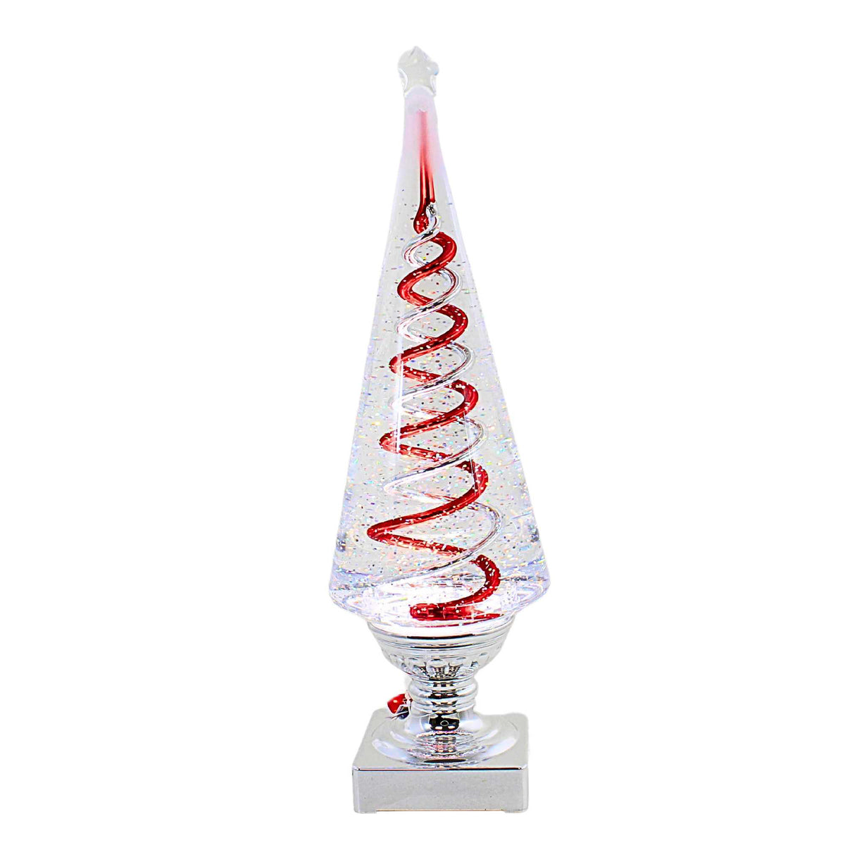 Roman Lighted Swirl Red Spiral Tree - - SBKGifts.com