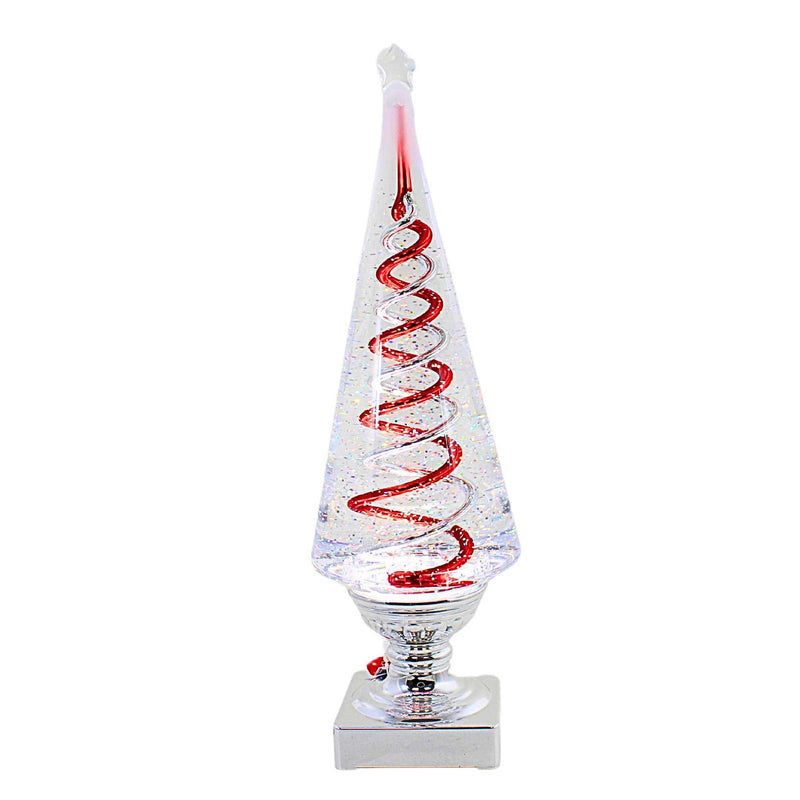 Roman Lighted Swirl Red Spiral Tree - - SBKGifts.com