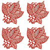 (62873) Tag Leaf Berry Coasters Set/4,  Inch, Laser Cutouts G18694