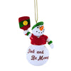 (62888) Roman Pickleball Snowman Ornament, 3.00 Inch, Dink & Be Merry 137707