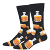 (62895) Socksmith Rocks Or Neat Socks, 20.00 Inch, Whiskey Bottle Glasses Mnc1687