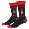 (62897) Socksmith I'd Tap That Black Socks, 20.00 Inch, Salsa Picante Hot Sauce Mnc1568