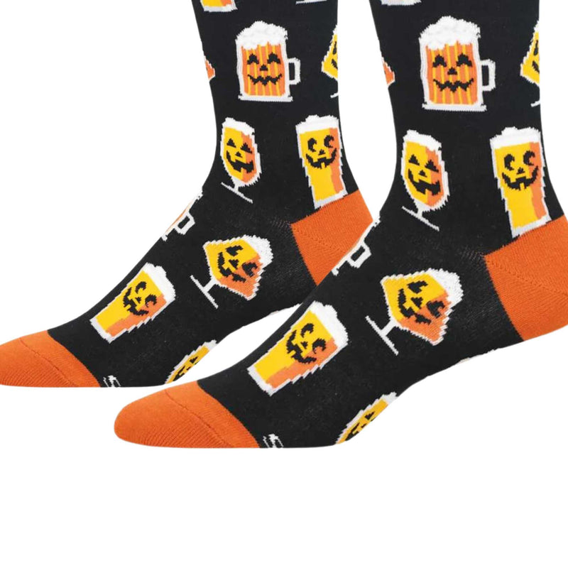 Socksmith Pumpkin Beer Black Socks - - SBKGifts.com