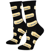 (62901) Socksmith Straight Butter Black Socks, 15.00 Inch, Stick Kitchen Food Wnc3397