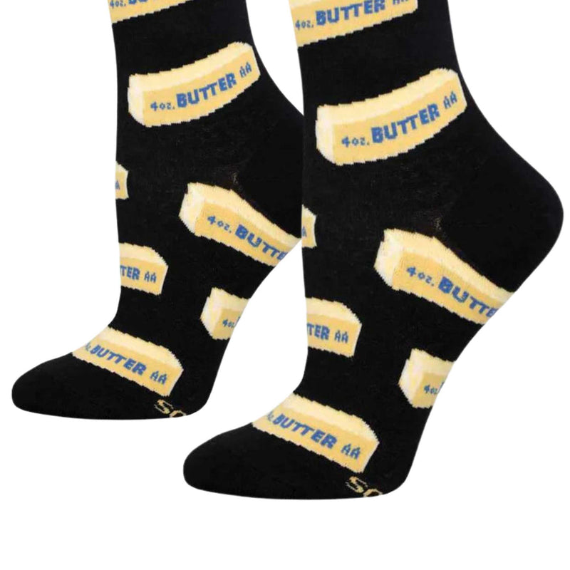 Socksmith Straight Butter Black Socks - - SBKGifts.com