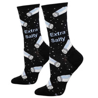 (62902) Socksmith Extra Salty Black Socks, 9.00 Inch, Sassy Fun Novelty Wnc3399