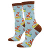 (62904) Socksmith Oh Deer, You're Cute Socks, 16.00 Inch, Doe Blue Heather Winter Wbn3293