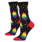 15.00 Inch Holiday Pride Black Socks Rainbow Christmas Trees Wnc3102 (62905)