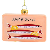 (62914) Cody Foster Pink Can Of Anchovies, 1.75 Inch, Ornament Pizza Fish Salty Snacks Go6719