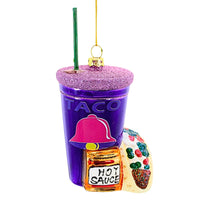 (62919) Cody Foster Taco Meal With Soda & Hot Sauce Packet, 3.75 Inch, Ornament Hot Sauce Bell Go9101