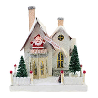 (62921) Cody Foster Santa's House, 8.00 Inch, Village Putz Light Up Retro Hou305xn