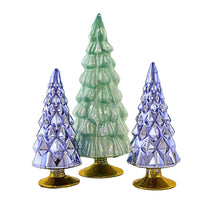 (62922) Cody Foster Small Hue Trees Snowfall Set / 3, 7.00 Inch, Snowfall Decorate Decor Mantle Ms2105sf1