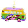 (62927) Cody Foster Hippie Bus, 2.25 Inch, Ornament Peace Luve Love Tie Dyed Gl79