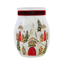 (62968) Stony Creek Christmas Chapel Pre-Lit Small Jar, 4.00 Inch, Trees Village Snowy Hbc4280