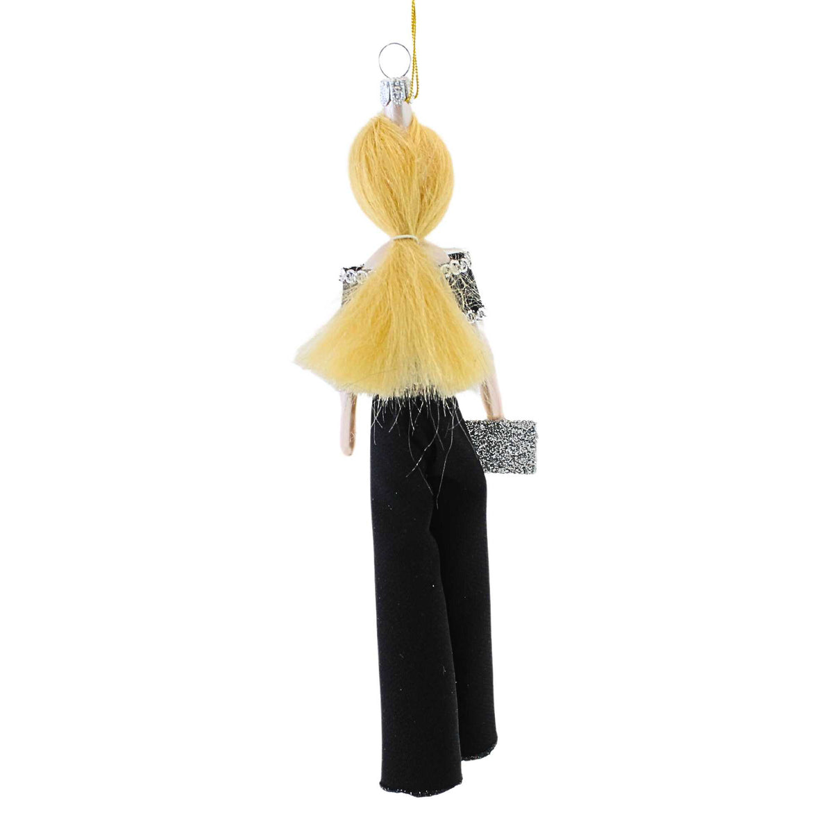 De Carlini Italian Ornaments Delaney In Chic Black Suit - - SBKGifts.com