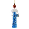 De Carlini Italian Ornaments Zsa Zsa In Aqua Sequin Ballgown - - SBKGifts.com