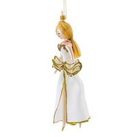 De Carlini Italian Ornaments Norelle In White - - SBKGifts.com