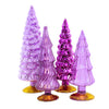 (63016) Cody Foster Violet Hued Glass Trees 4 Pc Set, 11.00 Inch, Christmas Village Decorate Ms2040v4pc