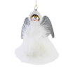 (63025) De Carlini Italian Ornaments Aspen Beauty With Silver Wings, 6.50 Inch, Angel Christmas Ornament An246swwf