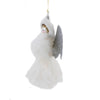 De Carlini Italian Ornaments Aspen Beauty With Silver Wings - - SBKGifts.com